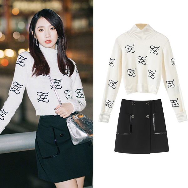 new toki turtleneck letters advocating a particular sweater black skirt suit sa0941 fashion
new toki turtleneck letters advocating a particular sweater black skirt suit sa0941 fashion