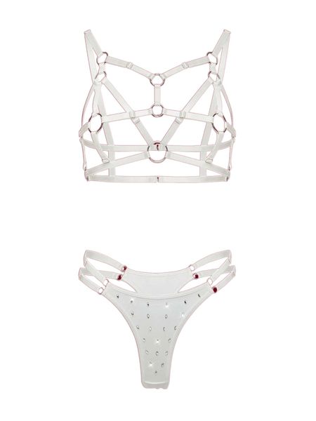 ring linked rhinestone studded lingerie set k6le#, Black;red
ring linked rhinestone studded lingerie set k6le#, Black;red