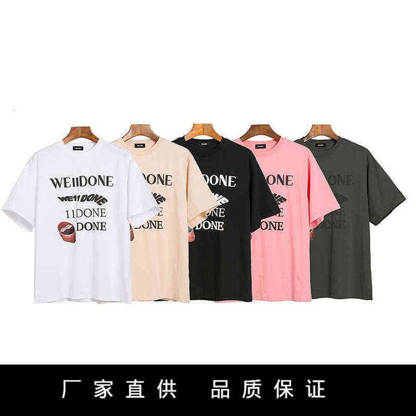 printed we11done letter chocolate loose round neck ins short sleeve t-shirt, White;black
printed we11done letter chocolate loose round neck ins short sleeve t-shirt, White;black