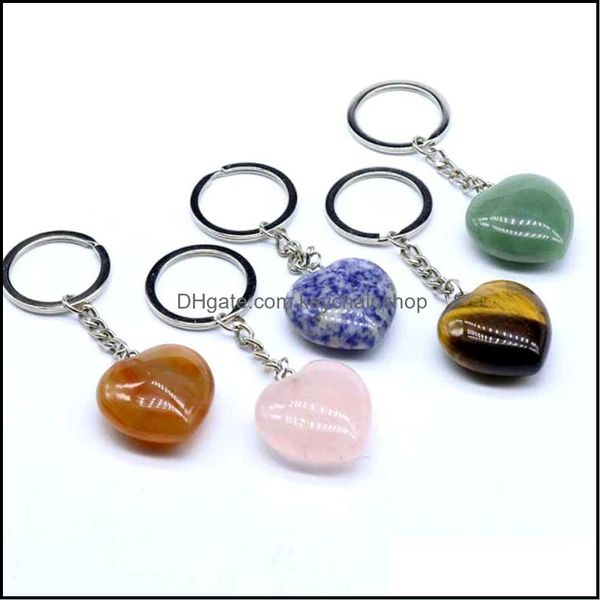 key rings jewelry natural crystal stone heart shape pendant energy keychains for women men lover valentines day bag car decor drop delivery, Slivery;golden
key rings jewelry natural crystal stone heart shape pendant energy keychains for women men lover valentines day bag car decor drop delivery, Slivery;golden