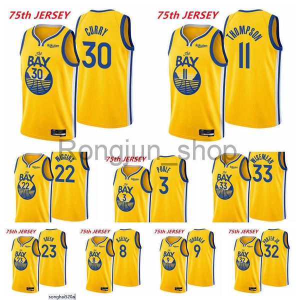 2021-22 75th anniversary printed mens basketball klay stephen curry thompson andrew wiggins poole lee green gary payton ii gold jerseys, Black
2021-22 75th anniversary printed mens basketball klay stephen curry thompson andrew wiggins poole lee green gary payton ii gold jerseys, Black