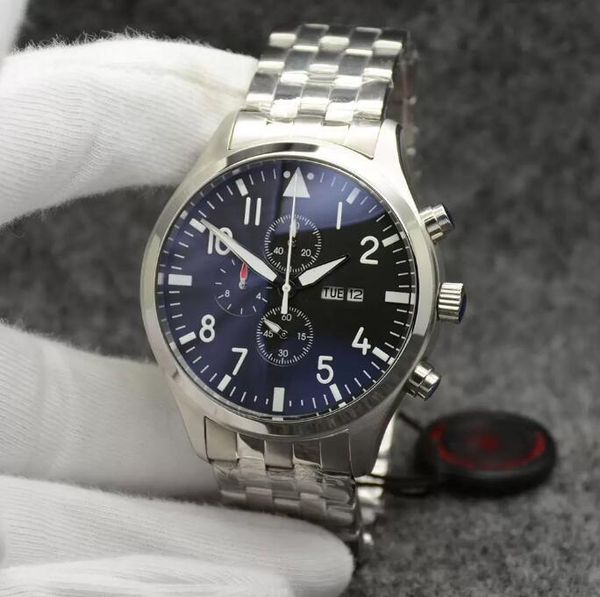 pilots watch chronograph sports battery power limited day date watch black dial quartz professional dive wristwatch stainless steel strap me, Slivery;brown
pilots watch chronograph sports battery power limited day date watch black dial quartz professional dive wristwatch stainless steel strap me, Slivery;brown