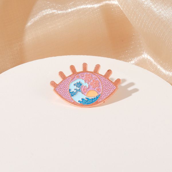 new ins beautiful sunset eye brooch cartoon exquisite design pink eye clothing accessories alloy badge, Gray
new ins beautiful sunset eye brooch cartoon exquisite design pink eye clothing accessories alloy badge, Gray
