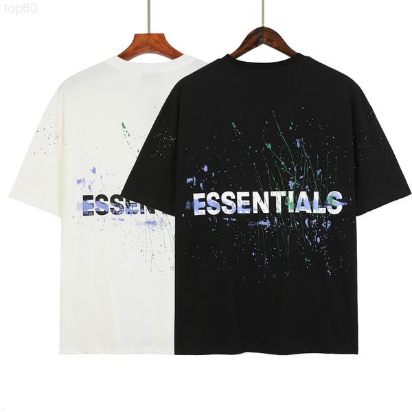 men's t-shirts designer chao brand double thread short sleeve splash ink letter printing casual loose high street hip hop men's an, White;black
men's t-shirts designer chao brand double thread short sleeve splash ink letter printing casual loose high street hip hop men's an, White;black