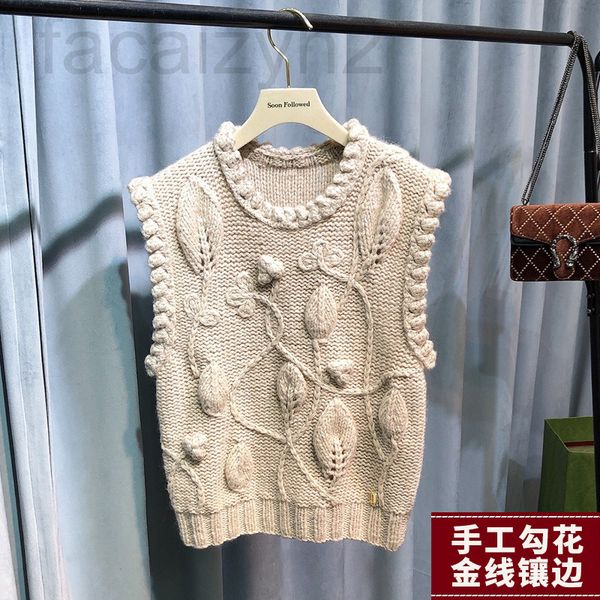 women's knits & tees designer quality praise 2021 early autumn new cashmere sweater vest heavy industry hook flower liu wen same knitte, White
women's knits & tees designer quality praise 2021 early autumn new cashmere sweater vest heavy industry hook flower liu wen same knitte, White