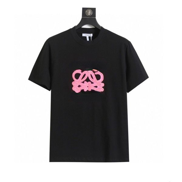 summer high-quality t-shirt lo luo fluorescent pink embroidered short-sleeved men's and women's fashion loose casual t-shirt, White;black
summer high-quality t-shirt lo luo fluorescent pink embroidered short-sleeved men's and women's fashion loose casual t-shirt, White;black