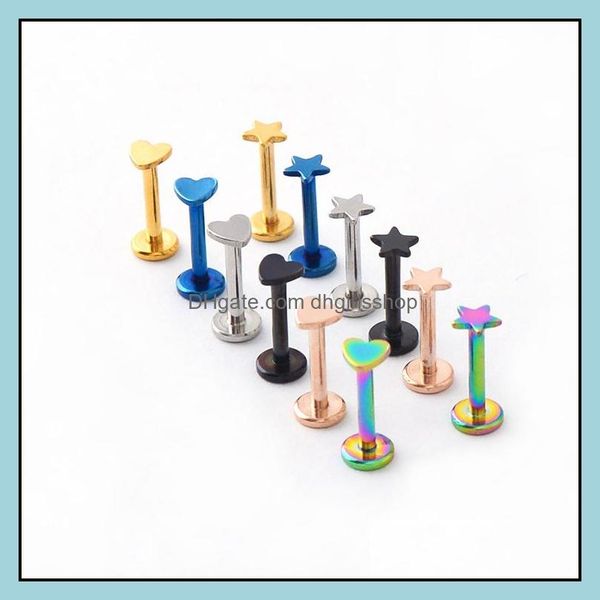 nose rings studs body jewelry labret ring peach hearts five star inner thread flat bottom lip ear piercing jewelr dhtmh, Silver
nose rings studs body jewelry labret ring peach hearts five star inner thread flat bottom lip ear piercing jewelr dhtmh, Silver