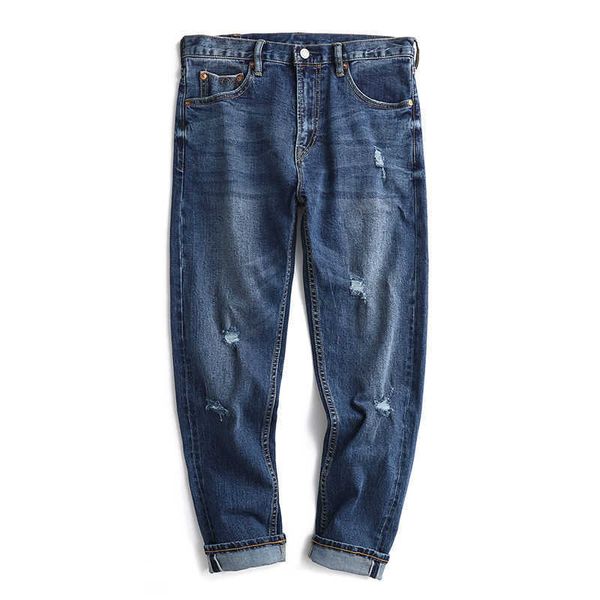 luxury designer for men summer red ear tannin jeans men's slim fit small feet large pants scraped holes washing trend blue elastic
luxury designer for men summer red ear tannin jeans men's slim fit small feet large pants scraped holes washing trend blue elastic
