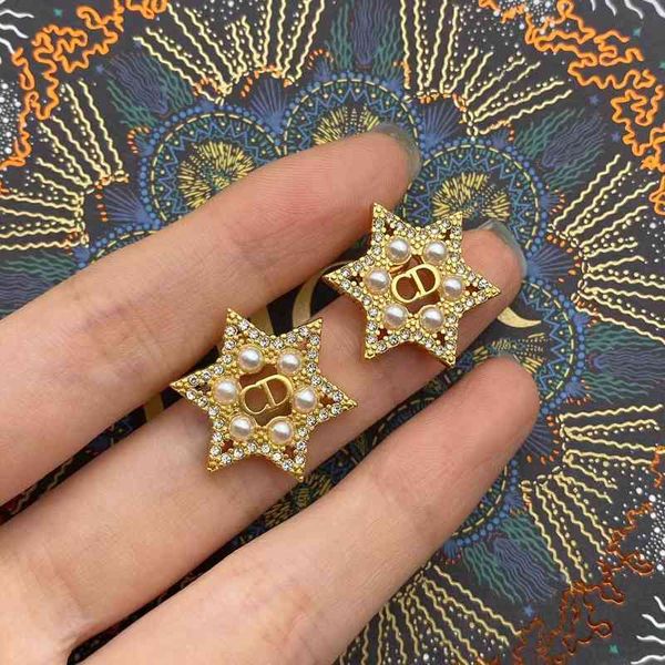 the new 74% off 21 new cd letter six pointed star inlaid pearl rhinestone earrings women's fashion versatile earringscmxq, Golden
the new 74% off 21 new cd letter six pointed star inlaid pearl rhinestone earrings women's fashion versatile earringscmxq, Golden