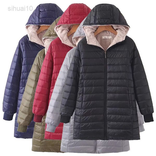women winter parka casual solid hooded cotton jacket early autumn women new lining fleece horizontal line jacket l220725, Black
women winter parka casual solid hooded cotton jacket early autumn women new lining fleece horizontal line jacket l220725, Black