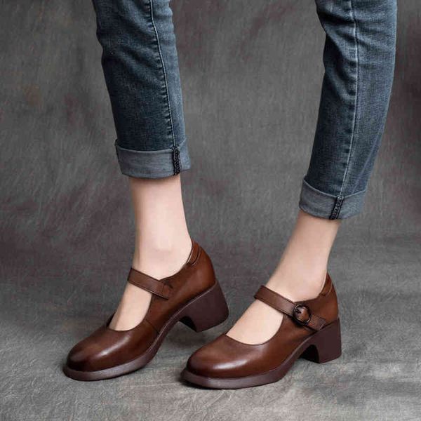 sandals spring and autumn cowhide buckle belt round head comfortable thick heel middle women's shoes hollow leather tsnk, Black
sandals spring and autumn cowhide buckle belt round head comfortable thick heel middle women's shoes hollow leather tsnk, Black