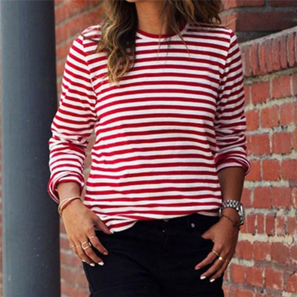 retro red white striped t shirts t-shirt for women autumn long sleeve basic tee casual street wear boyfriend shirt lady
retro red white striped t shirts t-shirt for women autumn long sleeve basic tee casual street wear boyfriend shirt lady
