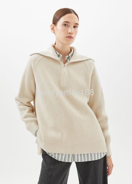women's knits & tees pure original lp 21 autumn and winter polo collar advanced zipper lapel cashmere sweater customer fabric, White
women's knits & tees pure original lp 21 autumn and winter polo collar advanced zipper lapel cashmere sweater customer fabric, White