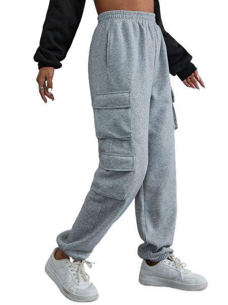 flap pocket side solid sweatpants g9a0#, Black;white
flap pocket side solid sweatpants g9a0#, Black;white