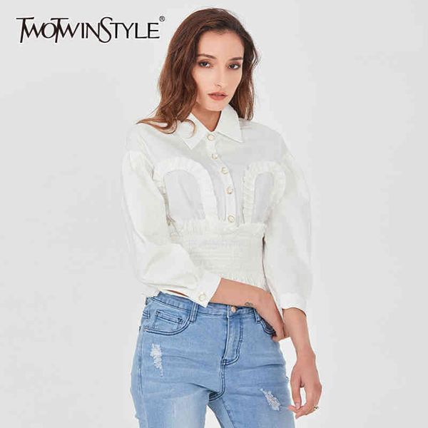 white tunic short blouse for women lapel long sleeve solid elegant shirts female fashion clothing spring 210423
white tunic short blouse for women lapel long sleeve solid elegant shirts female fashion clothing spring 210423