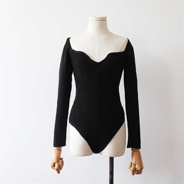 spring women bodysuit winter fashion casual bodycon solid knitted bodysuits body for women female 210715, Black;white
spring women bodysuit winter fashion casual bodycon solid knitted bodysuits body for women female 210715, Black;white