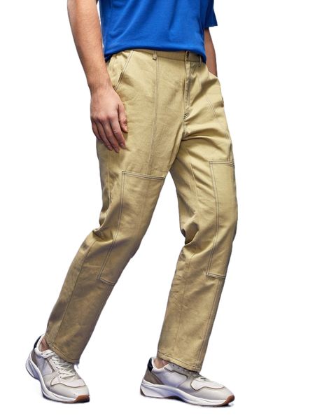 x mateu-s men stitching slant pocket pants 29uo#, Black