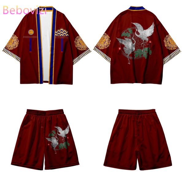 chinese style traditional crane print harajuku kimono shorts sets two-piece suit yukata japanese cardigan women men cosplay red
chinese style traditional crane print harajuku kimono shorts sets two-piece suit yukata japanese cardigan women men cosplay red