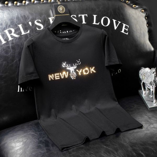 men's t-shirts designer 2022 summer laser drill sequin round neck modal short sleeve t-shirt men's trend large half hj34, White;black
men's t-shirts designer 2022 summer laser drill sequin round neck modal short sleeve t-shirt men's trend large half hj34, White;black