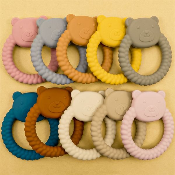 1pc cartoon bear baby teether toy soft silicone bracelet born feeding teething chewing toy molar care baby accessories 220815
1pc cartoon bear baby teether toy soft silicone bracelet born feeding teething chewing toy molar care baby accessories 220815