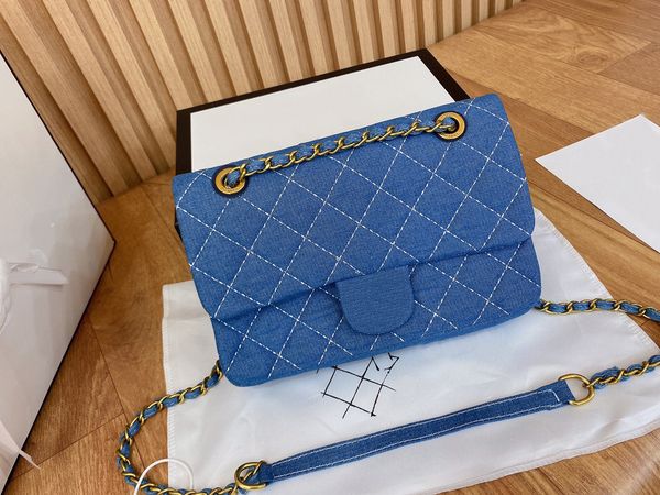 tz ladies blue flap denim cf bag designer fashion golden metal chain crossbody bag luxury vintage craft shoulder bag classic denim handbag l
tz ladies blue flap denim cf bag designer fashion golden metal chain crossbody bag luxury vintage craft shoulder bag classic denim handbag l