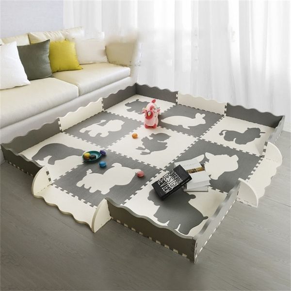 split joint play mat with fence for kids eva foam puzzle carpet crawling mat soft floor game rugs toys for kids educational toy 210402
split joint play mat with fence for kids eva foam puzzle carpet crawling mat soft floor game rugs toys for kids educational toy 210402