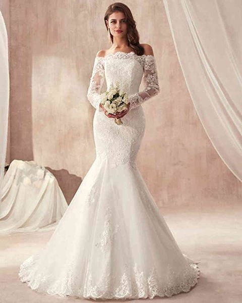 ball gown wedding dresses one shoulder tailed wedding dress women' large lace long sleeve fishtail bridal, White
ball gown wedding dresses one shoulder tailed wedding dress women' large lace long sleeve fishtail bridal, White