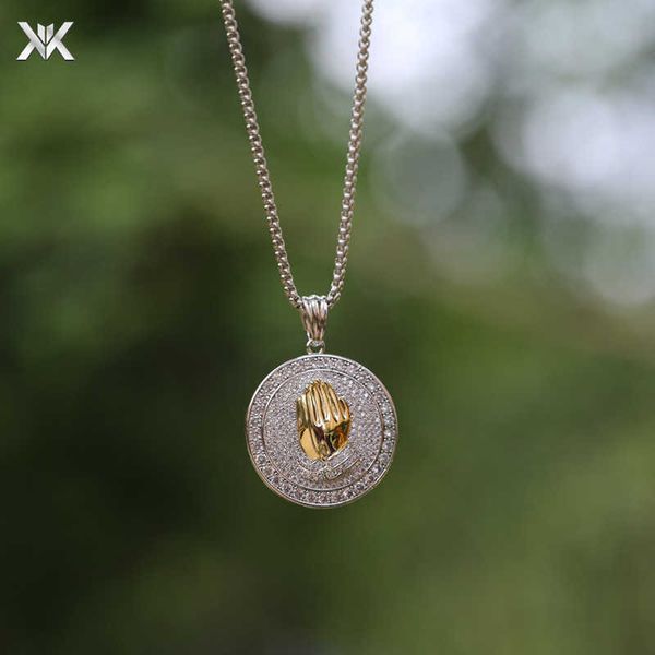 pray with hands together micro set zircon full diamond prayer bergamot pendant hip hop necklace male, Silver
pray with hands together micro set zircon full diamond prayer bergamot pendant hip hop necklace male, Silver