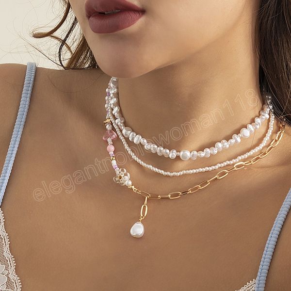 3pcs/set acrylic imitation pearl pendant necklaces for women gorgeous multilayers flower beads choker necklaces set, Silver
3pcs/set acrylic imitation pearl pendant necklaces for women gorgeous multilayers flower beads choker necklaces set, Silver