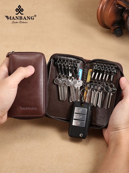 manbang vintage genuine leather key wallet women keychain covers zipper key case bag men key holder housekeeper keys organizer, Red;blue
manbang vintage genuine leather key wallet women keychain covers zipper key case bag men key holder housekeeper keys organizer, Red;blue