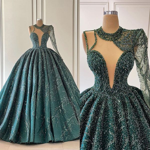 dark green evening dresses one long sleeve deep v neck halter satin floor length train beaded appliques sequins sparkling celebrity party pl, Black;red
dark green evening dresses one long sleeve deep v neck halter satin floor length train beaded appliques sequins sparkling celebrity party pl, Black;red