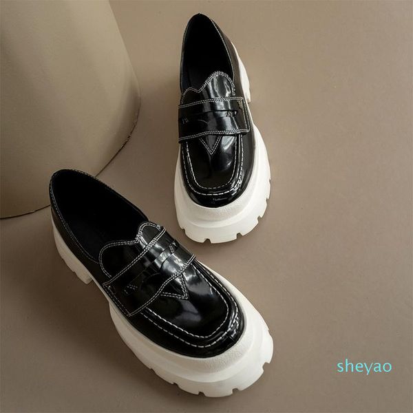 dress shoes women genuine leather pumps for bow tie slip on mixed color thick bottom, Black
dress shoes women genuine leather pumps for bow tie slip on mixed color thick bottom, Black