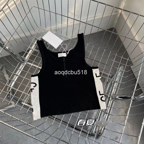 women's tanks & camis spring / summer 22 style side ce letter color blocking jacquard fashion semi zipper short aging knitted vest wome, White
women's tanks & camis spring / summer 22 style side ce letter color blocking jacquard fashion semi zipper short aging knitted vest wome, White