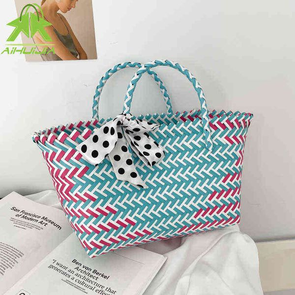 shopping bagszomer bohemian handmade weaving bags women beach ribbons bag casual ladies bag large capacity basket handbags trend travel tote 
shopping bagszomer bohemian handmade weaving bags women beach ribbons bag casual ladies bag large capacity basket handbags trend travel tote