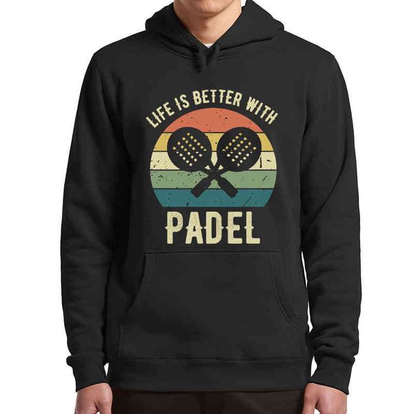 padel hoodies funny sports fans vintage men's clothing casual soft hooded sweatshirt, Black
padel hoodies funny sports fans vintage men's clothing casual soft hooded sweatshirt, Black
