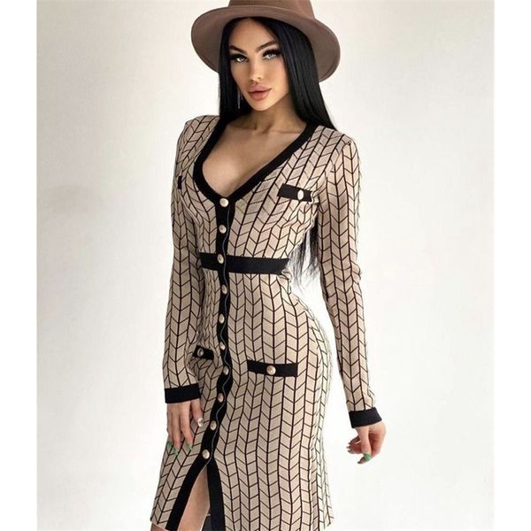 vintage khaki winter womens clothing sweater dress fashion lazy wind v neck lattice long sleeves knitting long skirt 220817, White;black 
vintage khaki winter womens clothing sweater dress fashion lazy wind v neck lattice long sleeves knitting long skirt 220817, White;black