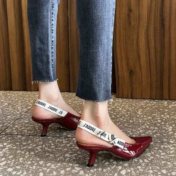 sandals designer luxury kitten heel sals in the summer of female family d children's mother's high heels with bows pointed shallow, Black
sandals designer luxury kitten heel sals in the summer of female family d children's mother's high heels with bows pointed shallow, Black