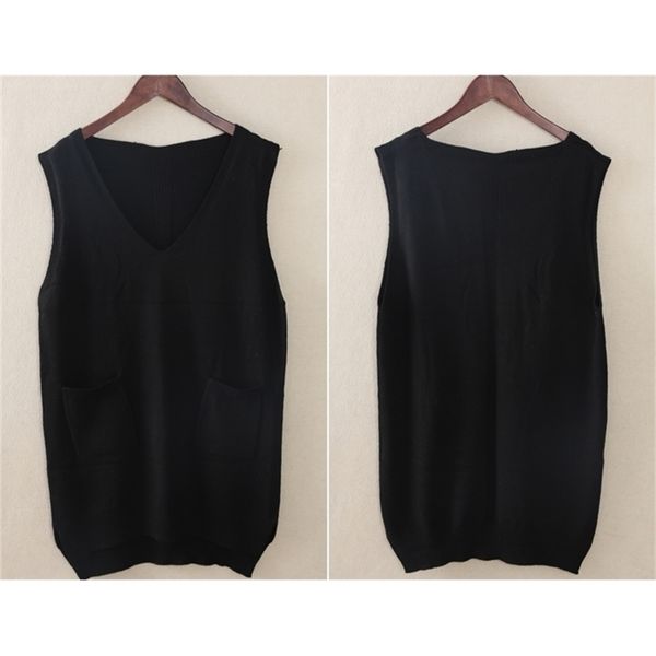 women's spring autumn cashmere knitted vest both sides split loose sweater vest waistcoat female pullover sleeveless 201204, White;black
women's spring autumn cashmere knitted vest both sides split loose sweater vest waistcoat female pullover sleeveless 201204, White;black