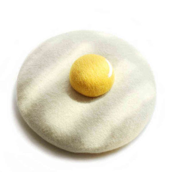 handmade wool felt painter creative parent child hat cute wool large poached egg children beret j220722, Blue;gray
handmade wool felt painter creative parent child hat cute wool large poached egg children beret j220722, Blue;gray