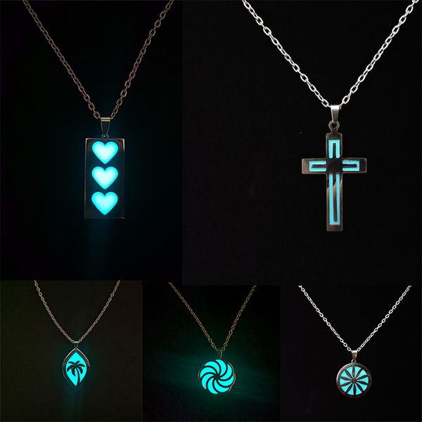stainless steel luminous necklace glowing in the dark heart cross pendant punk necklace fashion jewelry gifts for men women, Silver
stainless steel luminous necklace glowing in the dark heart cross pendant punk necklace fashion jewelry gifts for men women, Silver
