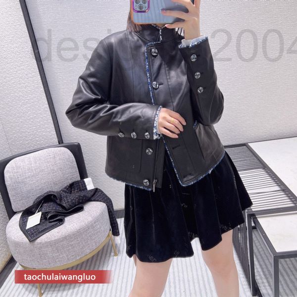 women's leather & faux designer bw39652 shenzhen nanyou small fragrance color matching leather clothing design sense high-end loose jac, Black
women's leather & faux designer bw39652 shenzhen nanyou small fragrance color matching leather clothing design sense high-end loose jac, Black