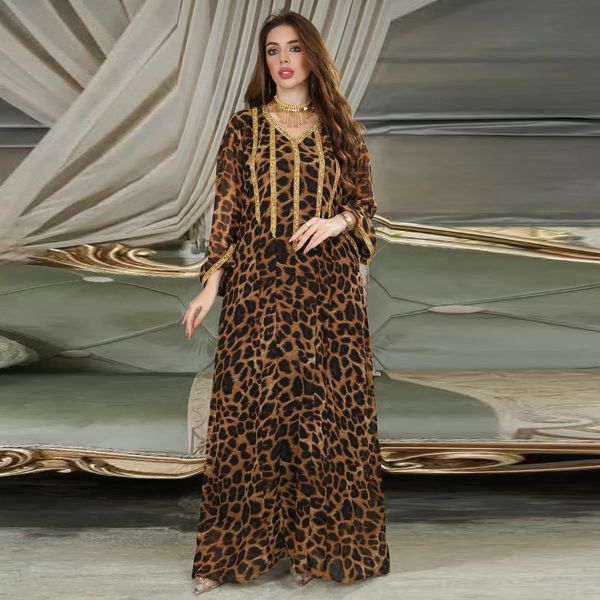 eid abayas for women dubai abaya turkey leopard print drill diamonds long middle east arab muslim long arabic dress jalabiya, Red
eid abayas for women dubai abaya turkey leopard print drill diamonds long middle east arab muslim long arabic dress jalabiya, Red