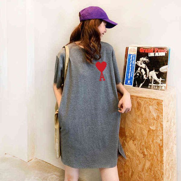 summer new dress pocket short sleeve medium long skirt lazy loose simple split, White
summer new dress pocket short sleeve medium long skirt lazy loose simple split, White