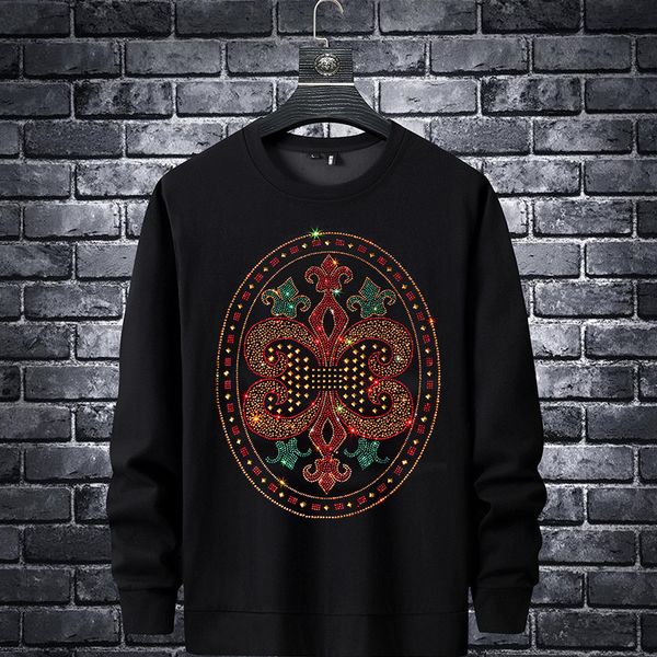 men's hoodies & sweatshirts designer 2021 new spring and autumn men's diamond sweater fashion brand trend slim fit heavy industry, Black
men's hoodies & sweatshirts designer 2021 new spring and autumn men's diamond sweater fashion brand trend slim fit heavy industry, Black