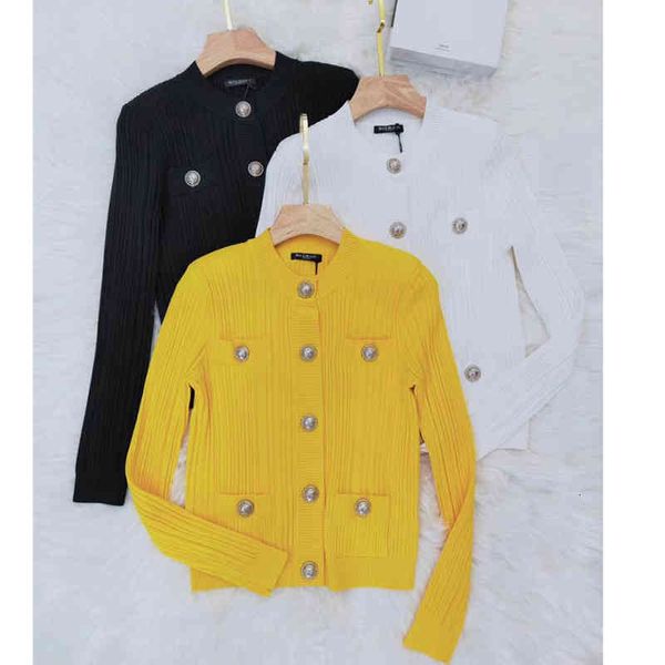 women's knits tees small fragrance slim round neck long sleeve metal button fashion casual knitted cardigan coat, White
women's knits tees small fragrance slim round neck long sleeve metal button fashion casual knitted cardigan coat, White