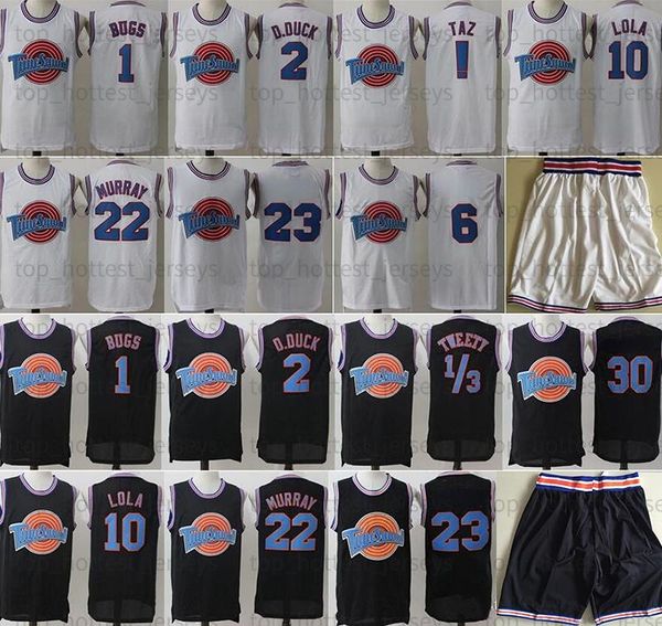 space jam jersey 6 movie tune squad looney 1 bugs daffy duck bill murray lola bunny taz tweety michael basketball shorts black white jerseys, Black;red
space jam jersey 6 movie tune squad looney 1 bugs daffy duck bill murray lola bunny taz tweety michael basketball shorts black white jerseys, Black;red