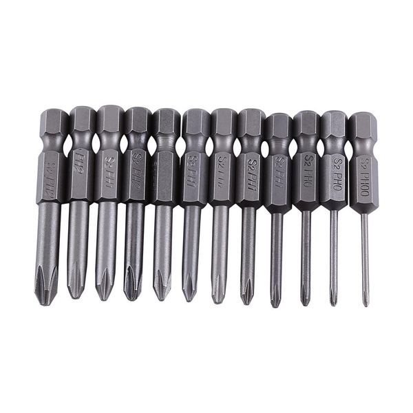 12pcs 50mm length 1/4 inch hex shank s2 alloy magnetic cross phillips screwdriver bit
12pcs 50mm length 1/4 inch hex shank s2 alloy magnetic cross phillips screwdriver bit