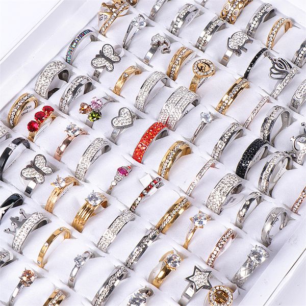 20pcs/lot fashion colorful rhinestone stainless steel rings jewelry for women heart love star butterfly mix style party gifts, Golden;silver
20pcs/lot fashion colorful rhinestone stainless steel rings jewelry for women heart love star butterfly mix style party gifts, Golden;silver