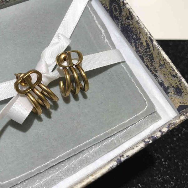 earrings women's simple earrings to make old new, Silver