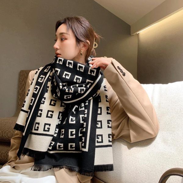 japan and south korea sweet live broadcast small g letter jacquard imitation cashmere thick scarf women's autumn winter new cold proof, Blue;gray
japan and south korea sweet live broadcast small g letter jacquard imitation cashmere thick scarf women's autumn winter new cold proof, Blue;gray